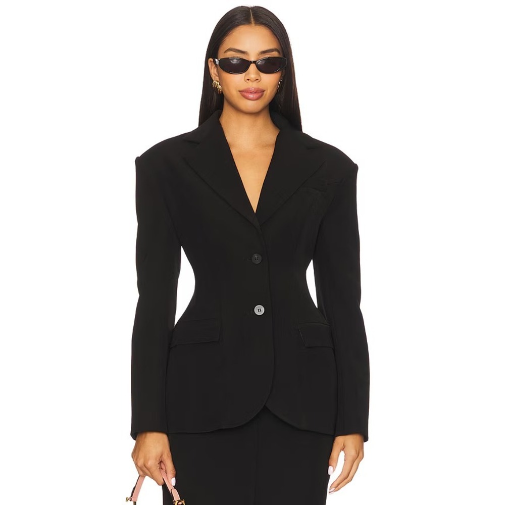 Line & Dot Women's Black Ida Hourglass Blazer Size Medium